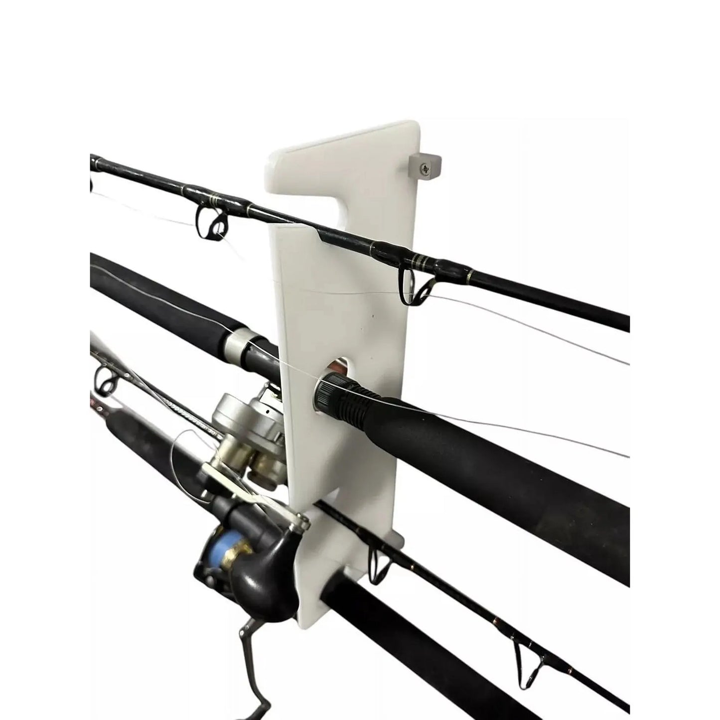 Dev Fishing 4 Rod Horizontal Storage Hanging Wall Organizer Rod Pole Holder Rack