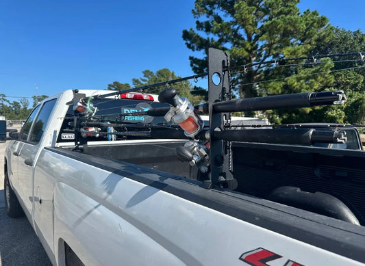 Dev Fishing RB 200 Truck Bed Rail Horizontal Adjustable Fishing Rod Holder