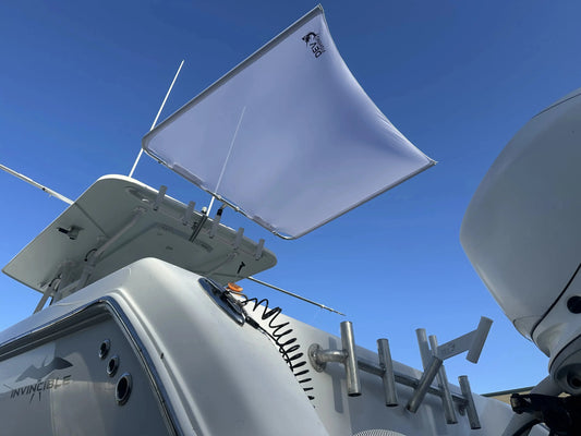 Dev Fishing SS100 Boat Stern Rod Holder Shade Canopy Top Cover (WHITE)