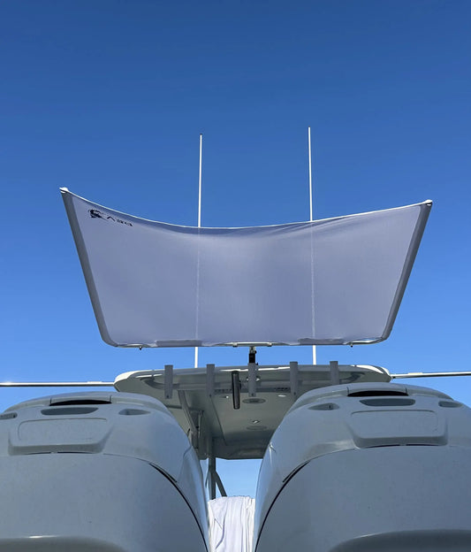 Dev Fishing SS100 Boat Stern Rod Holder Shade Canopy Top Cover (WHITE)