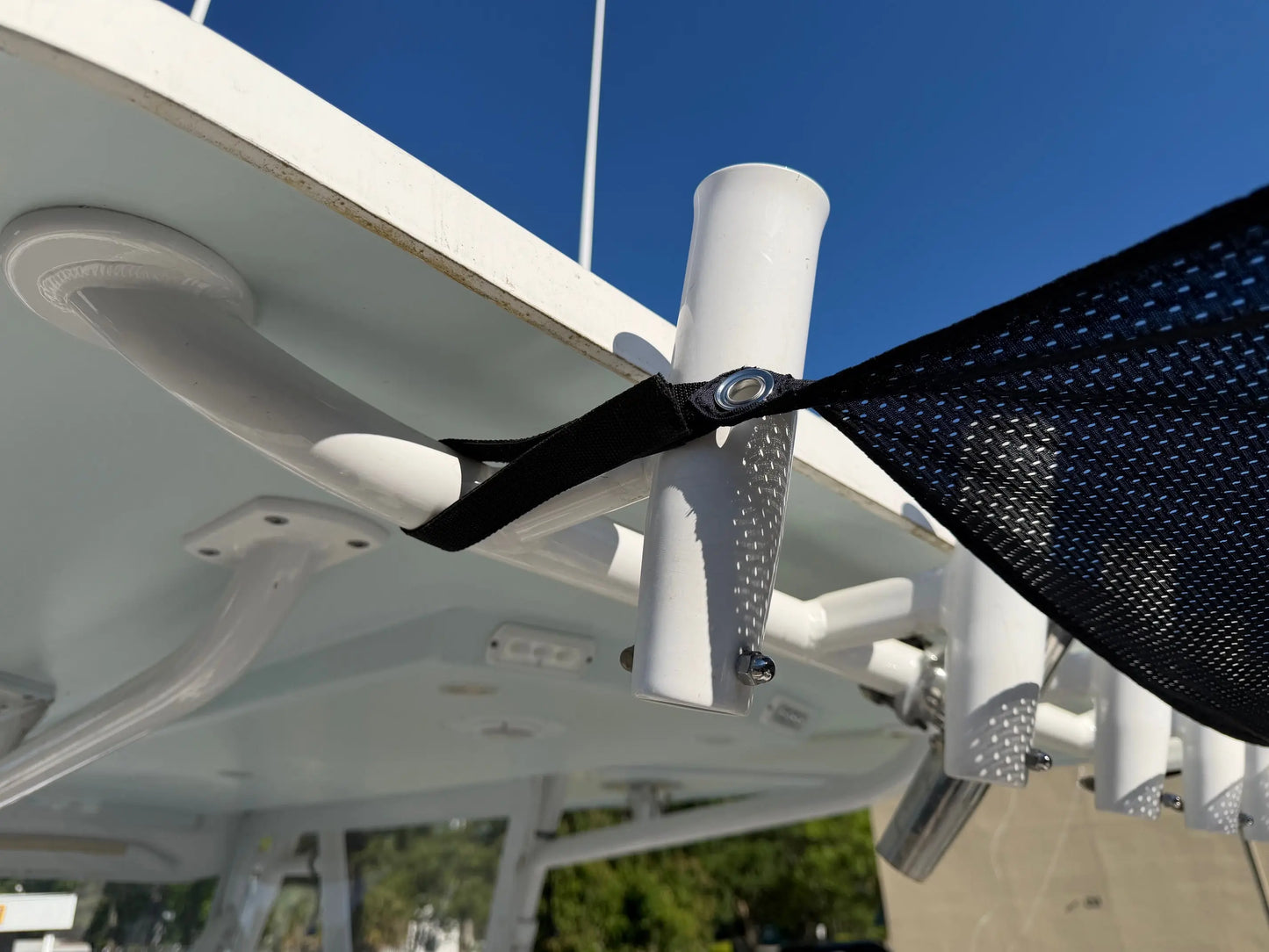Dev Fishing Universal UBS 100 Pole Stern / Side Boat Canopy Sun Shade WHITE