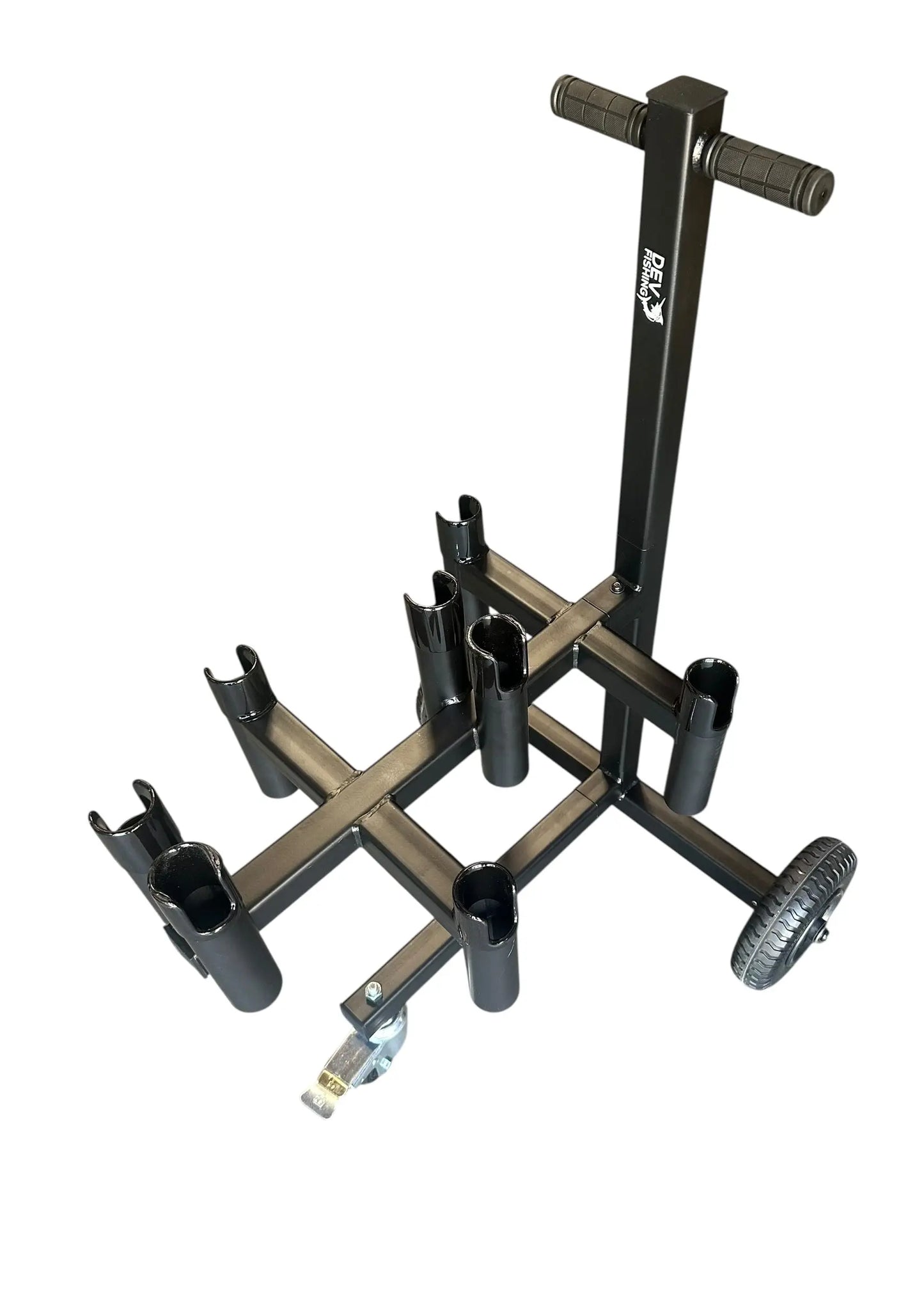 rolling rod holder cart, fishing pole cart