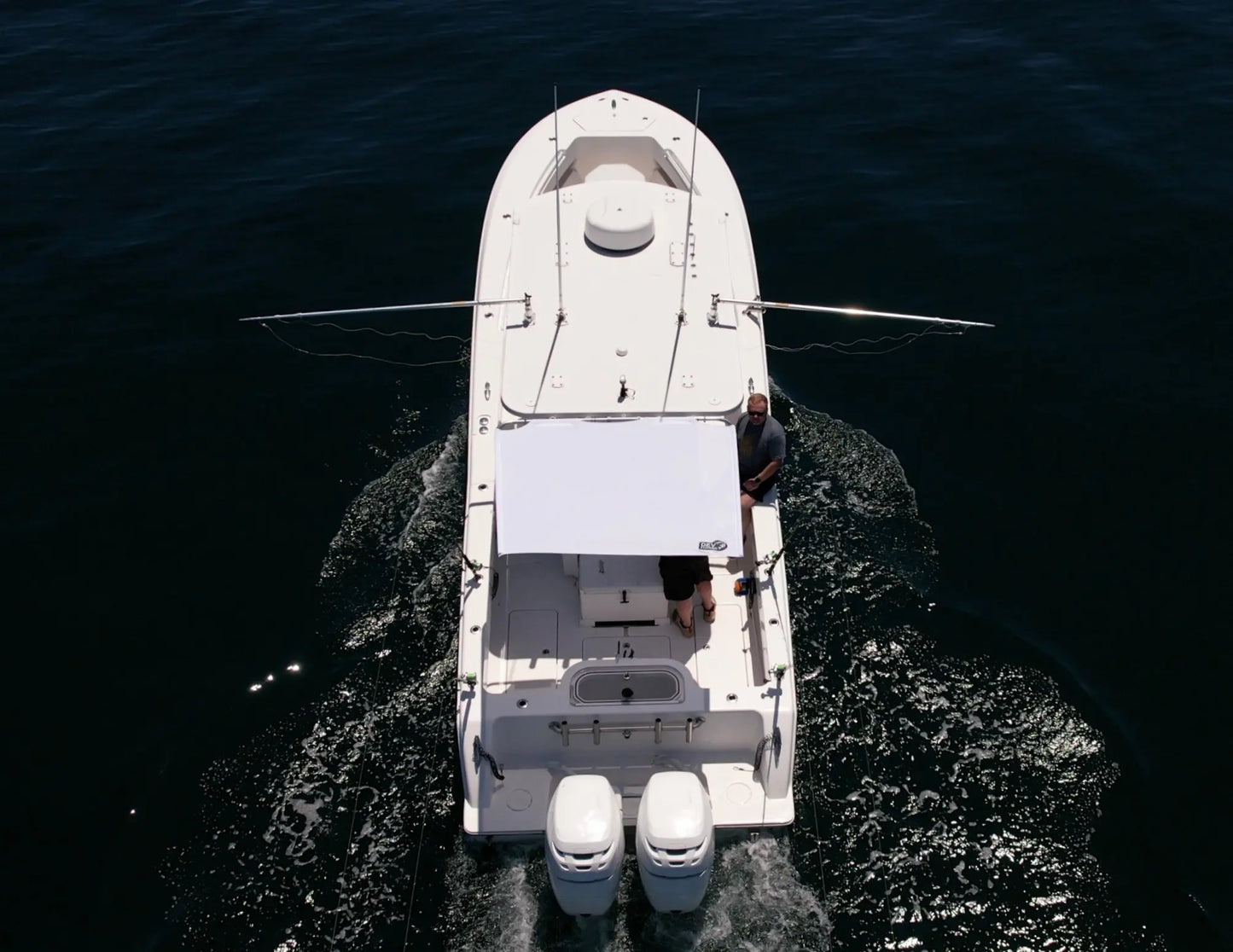 Dev Fishing SS100 Boat Stern Rod Holder Shade Canopy Top Cover (WHITE)