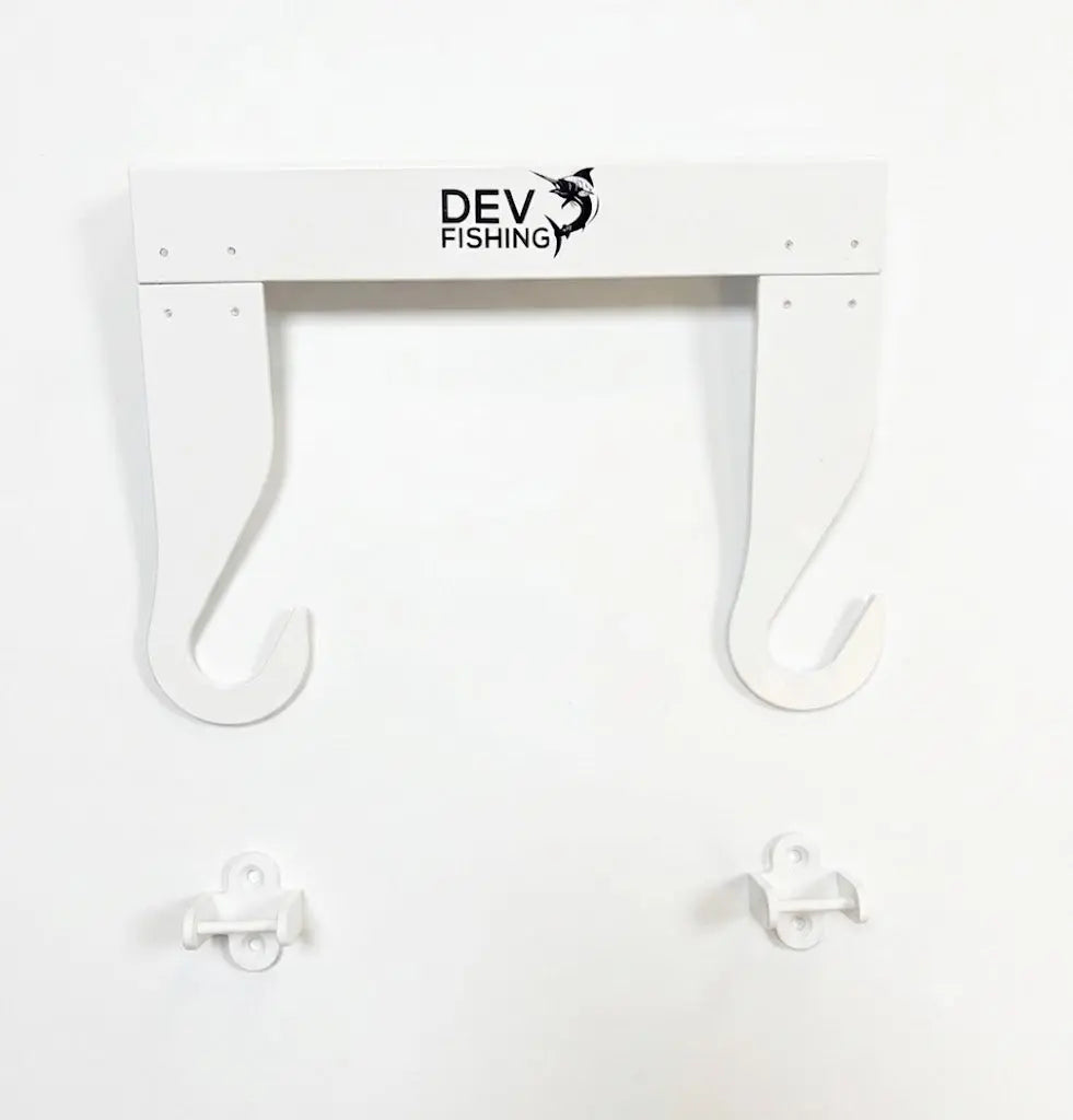 Dev Fishing FPH2 Collapsible Dual Bent Butt Fishing Rod Wall Storage Holder