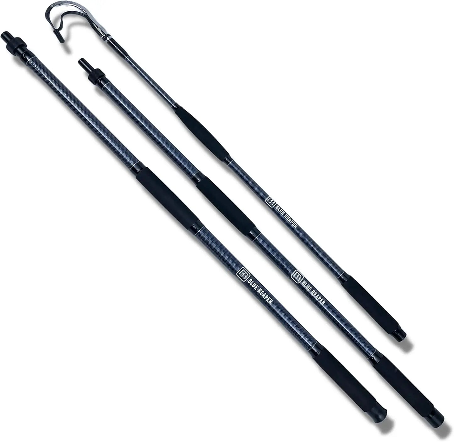 Blue Reaper Tournament Fishing Gaff Handmade Woven Carbon Fiber 12ft 3" Hook