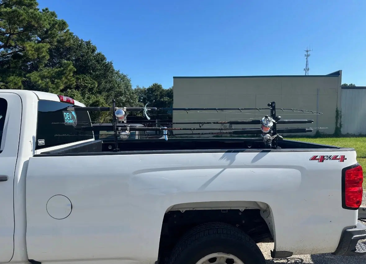 Dev Fishing RB 200 Truck Bed Rail Horizontal Adjustable Fishing Rod Holder