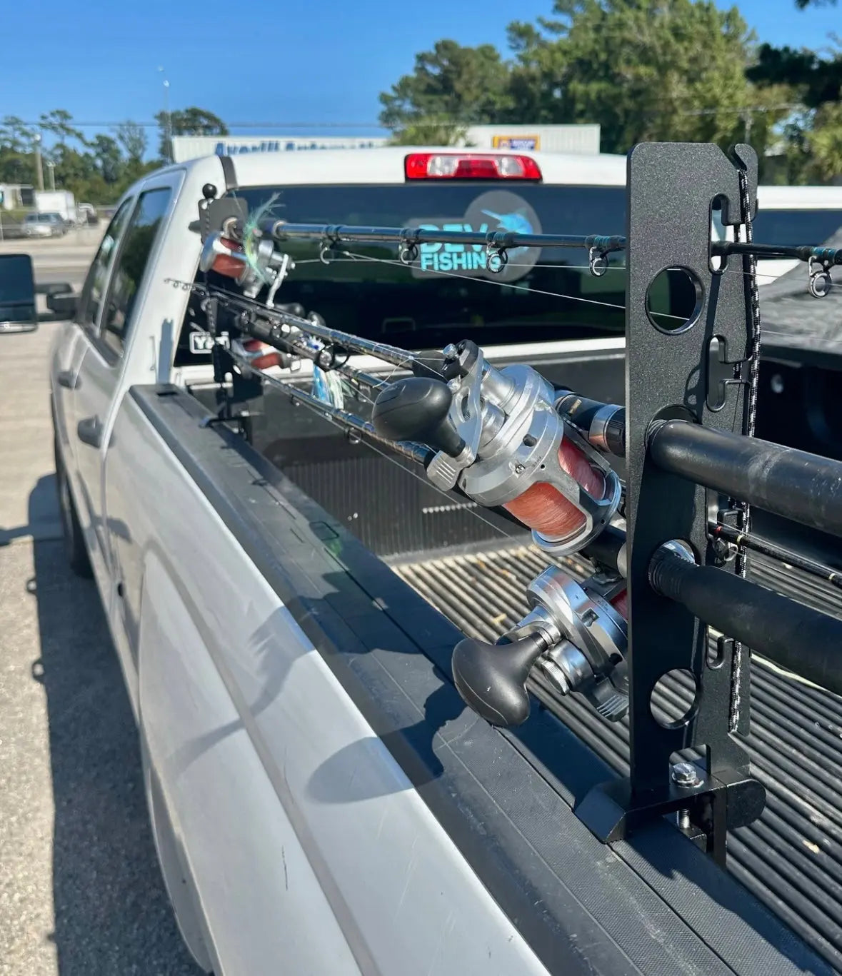 Dev Fishing RB 200 Truck Bed Rail Horizontal Adjustable Fishing Rod Holder