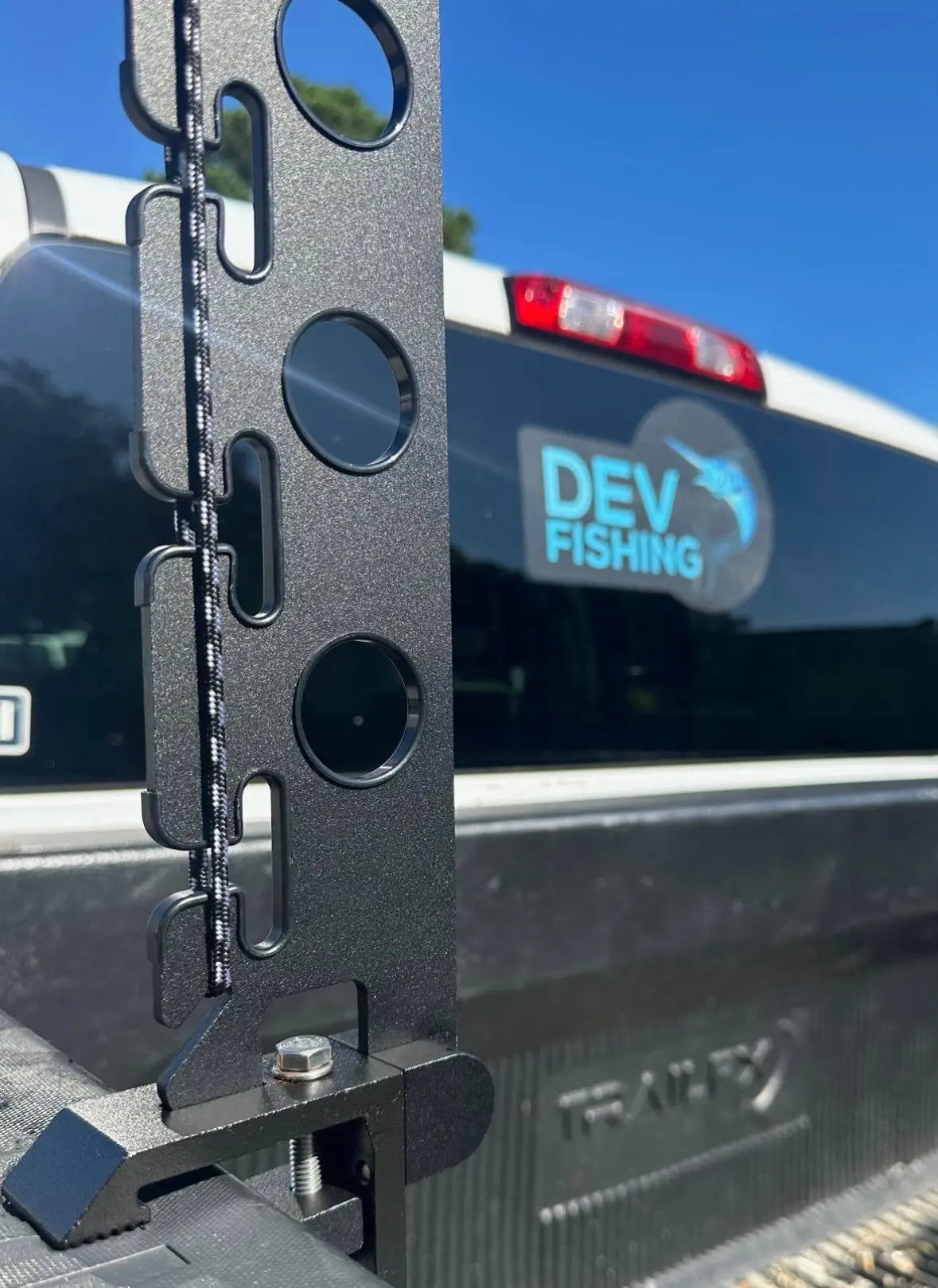 Dev Fishing RB 200 Truck Bed Rail Horizontal Adjustable Fishing Rod Holder