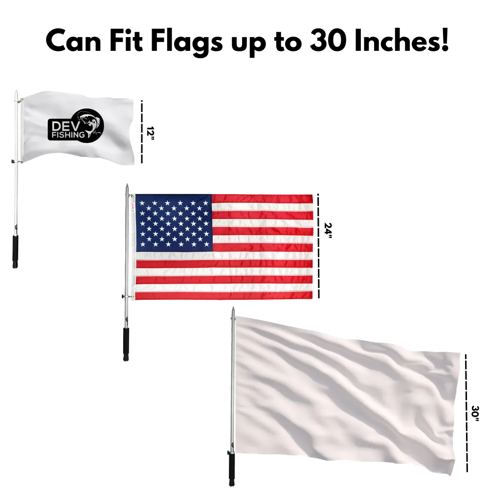 Fishing Rod Holder Flag Pole - Boat Flag Pole Made in USA