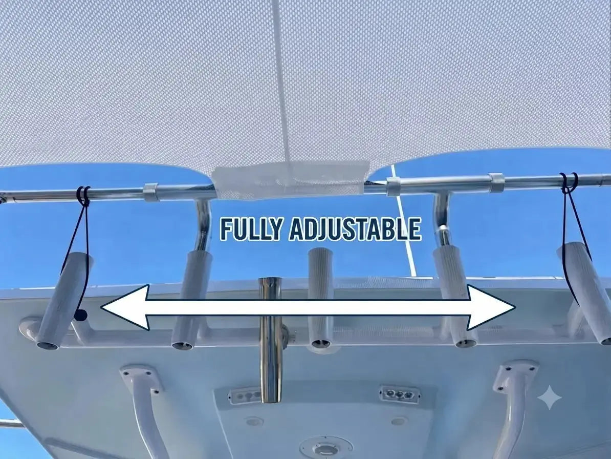 Dev Fishing SS200 Duel Insert Boat Stern Rod Holder Shade Canopy Top Cover 2.0