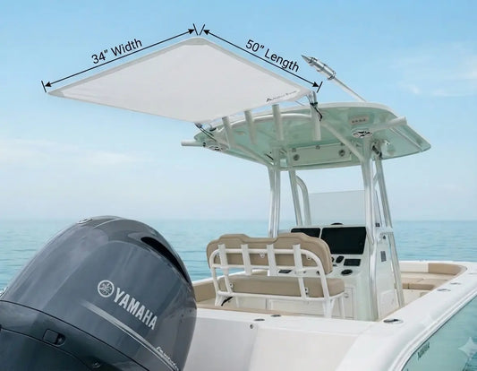 Dev Fishing SS50 Center Console Rod Holder Stern Boat Sun Shade WHITE