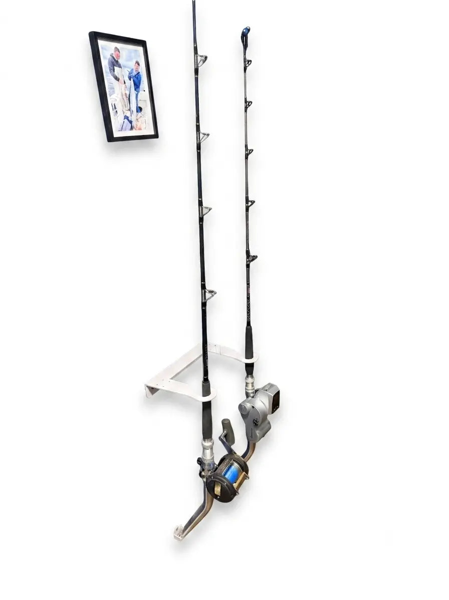 Dev Fishing FPH2 Collapsible Dual Bent Butt Fishing Rod Wall Storage Holder