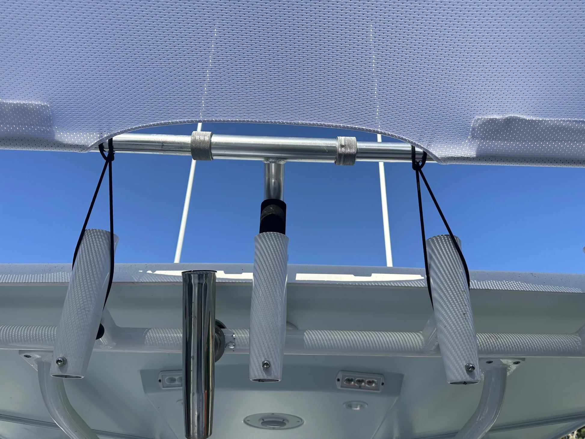 center console fishing boat accessories Dev Fishing Fabric Center Console Boat Shade Canopy Top Cover (White) – DevFishing
