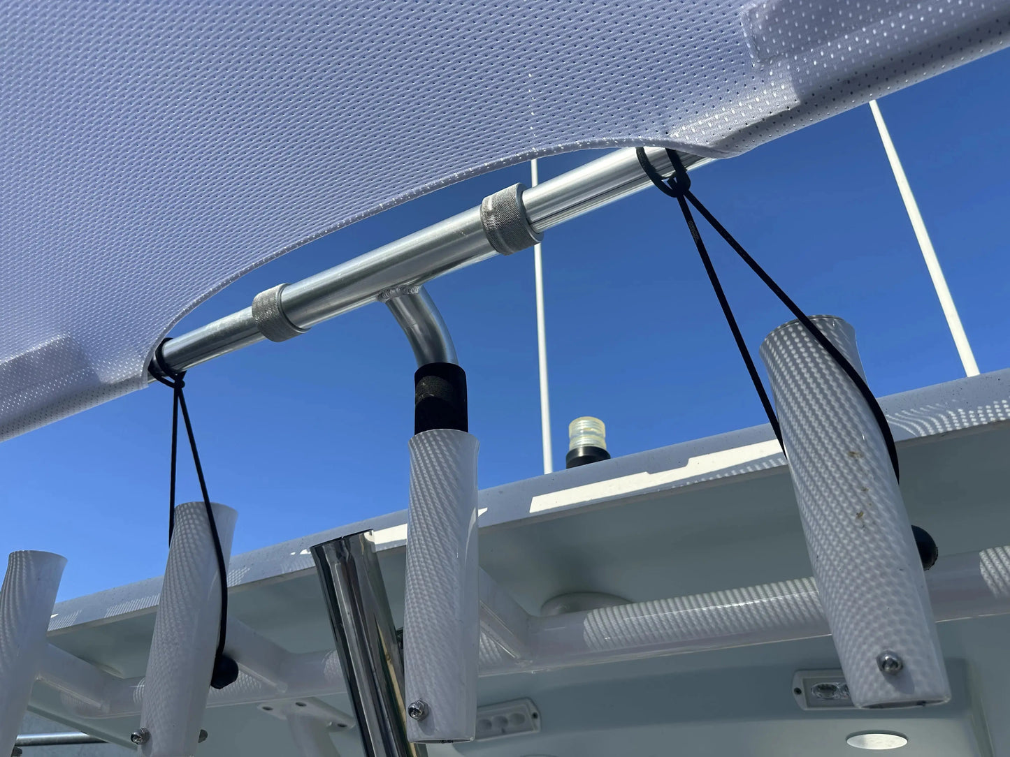 Dev Fishing SS100 Boat Stern Rod Holder Shade Canopy Top Cover (BLACK)