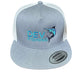 Dev Fishing Grey & White Sport-Tek Snapback Hat