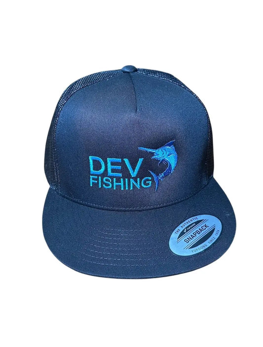 Dev Fishing Black Sport-Tek Snapback Hat