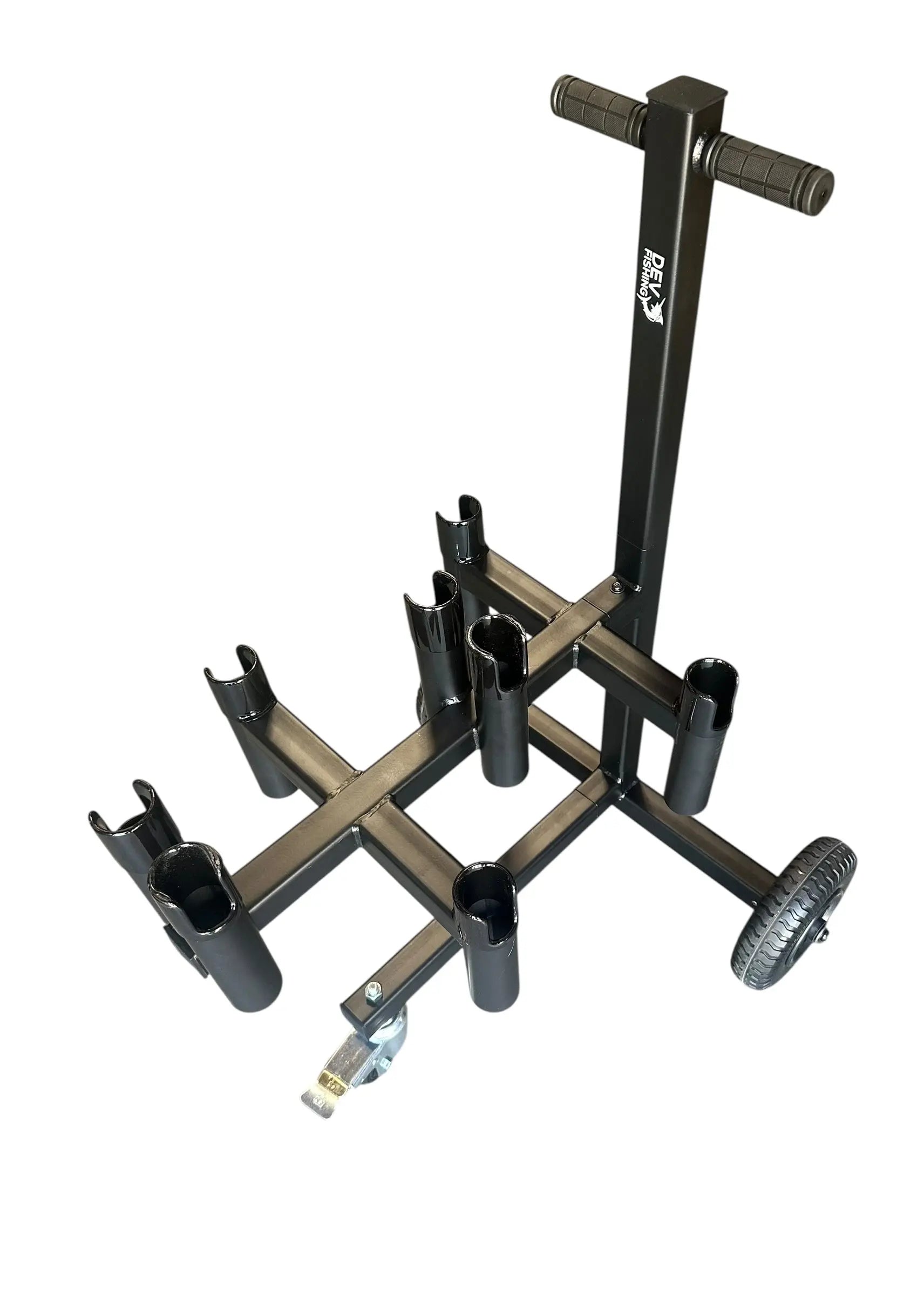 rolling rod holder cart,  fishing pole cart