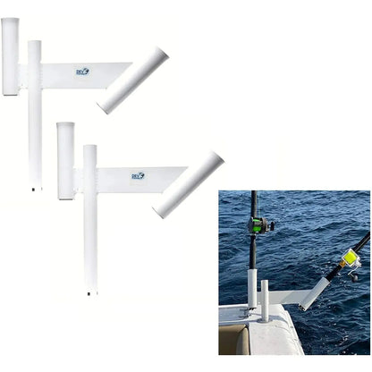 Dev Fishing Dual Offset Fishing Teaser Dredge Rod Spreader Outrigger Boat Trolling Holder