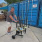 Dev Fishing Offshore Rod Holder Dock Transport Roller Wheel Cart