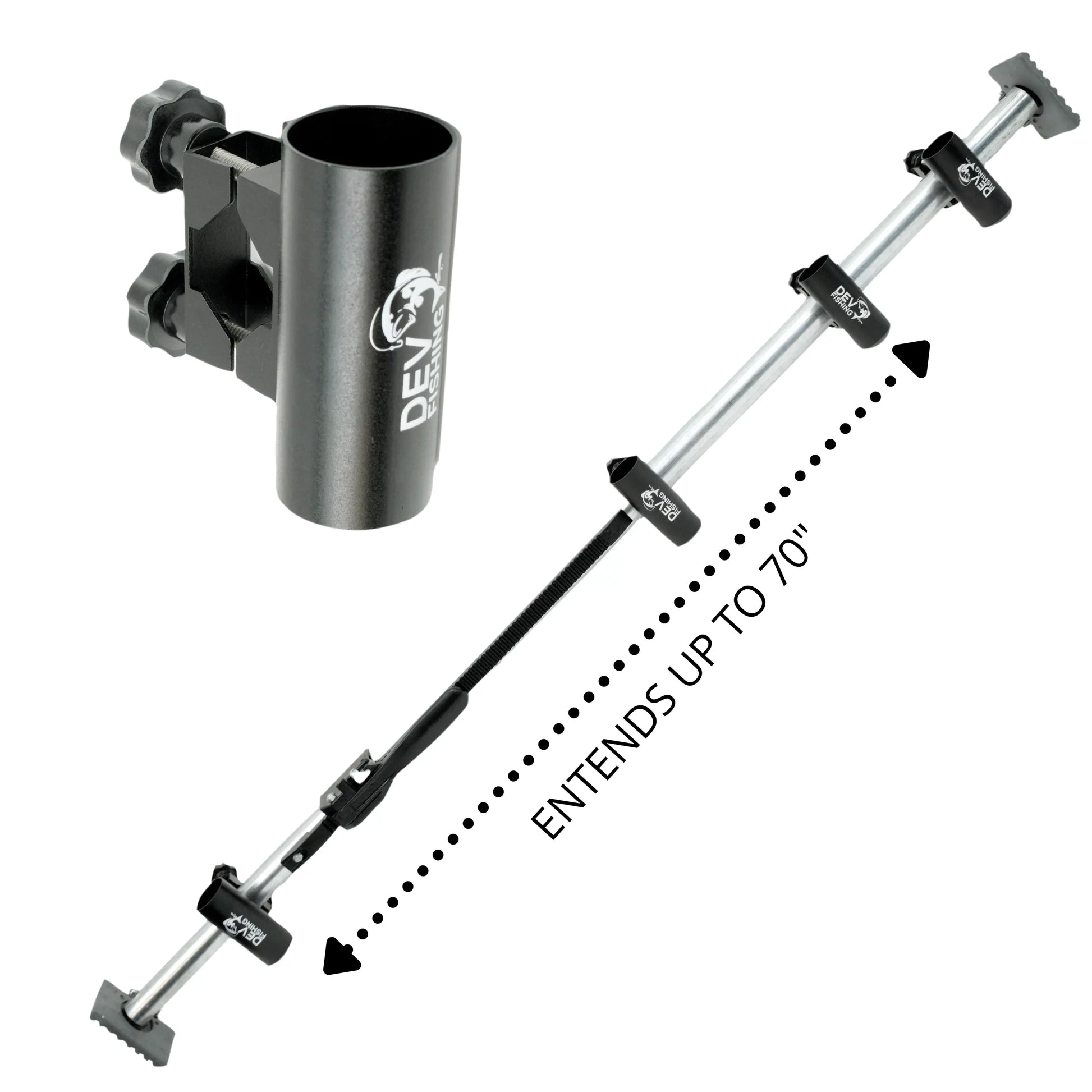 Dev Fishing RB 100 Truck Bar Bed Fishing Rod Pole Adjustable Holder Dev Fishing RB 100 Truck Bar Bed Fishing Rod Pole Adjustable Holder