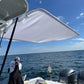 Dev Fishing Fabric Center Console Boat Shade Canopy Top Cover (White)