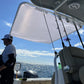 Dev Fishing Fabric Center Console Boat Shade Canopy Top Cover (White)