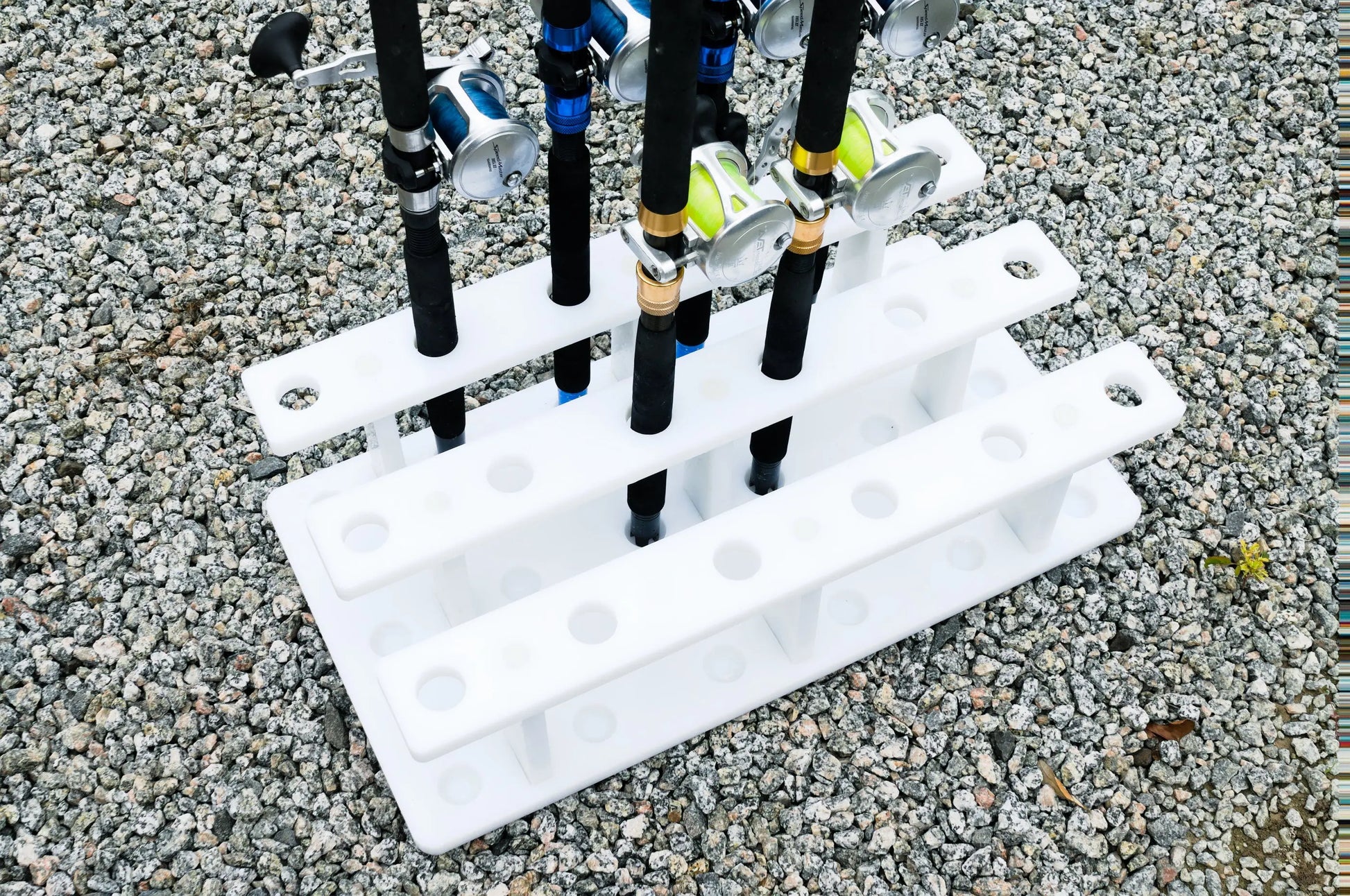Dev Fishing 18 Pole Garage Storage Stationary Deck Fish Rod Holder Dev Fishing 18 Pole Garage Storage Stationary Deck Fish Rod Holder