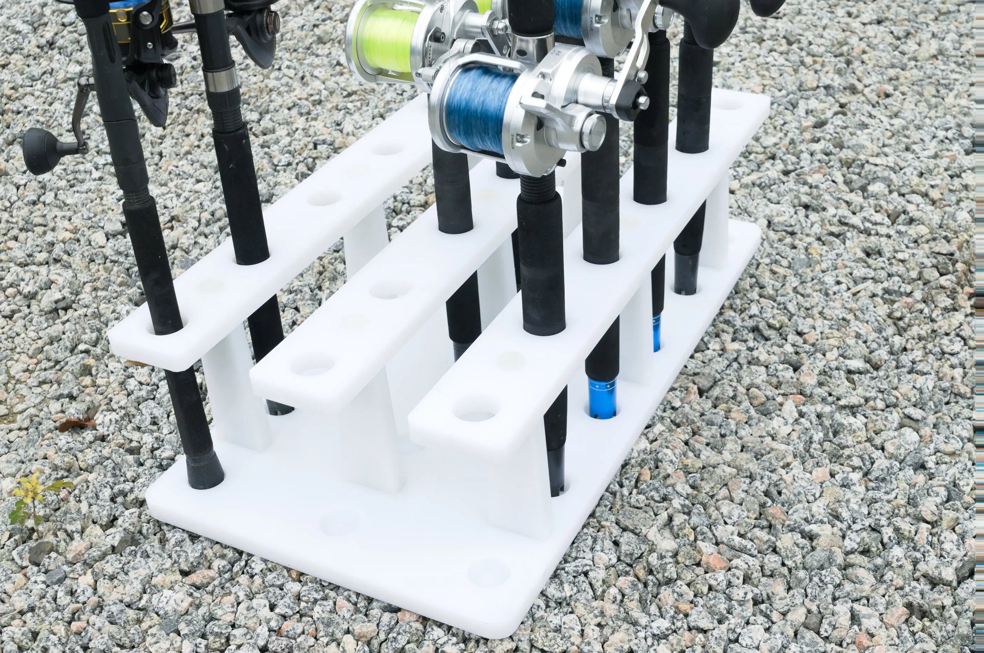 Dev Fishing 18 Pole Garage Storage Stationary Deck Fish Rod Holder Dev Fishing 18 Pole Garage Storage Stationary Deck Fish Rod Holder