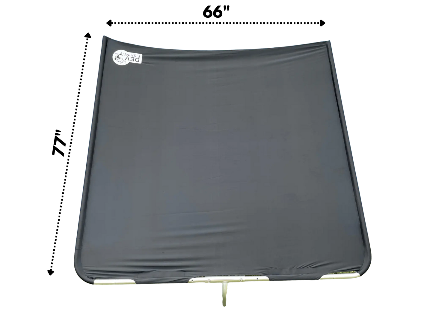 Dev Fishing Fabric Boat Shade Canopy Top Cover (Black)