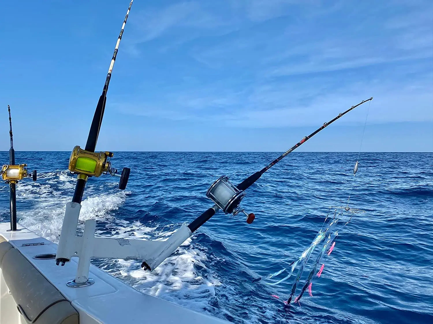 big game fishing rod holders Dev Fishing Dual Offset Fishing Teaser Dredge Rod Spreader Outrigger – DevFishing
